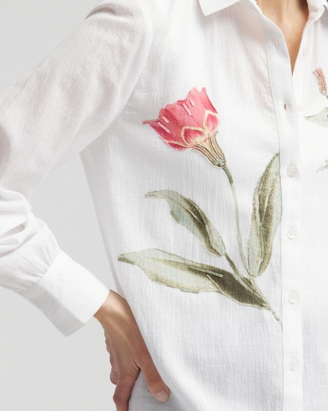 Cotton Voile Collared Tunic - image 4